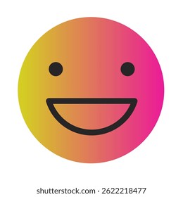Emoji or Emoticon Gradient Art Vector