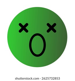 Emoji or Emoticon Gradient Art Vector