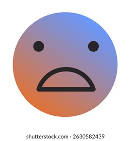 Emoji or Emoticon Gradient Art Vector