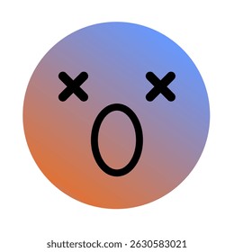 Vetor de Arte com Gradiente Emoji ou Emoticon