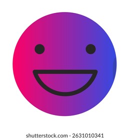 Emoji or Emoticon Gradient Art Vector