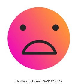 Emoji or Emoticon Gradient Art Vector