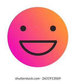 Emoji or Emoticon Gradient Art Vector