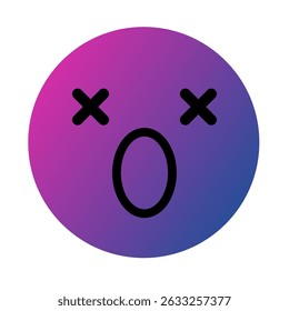 Emoji o Emoticon Gradient Art Vector