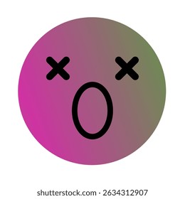 Emoji or Emoticon Gradient Art Vector