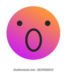 Emoji or Emoticon Gradient Art Vector
