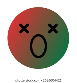 Emoji or Emoticon Gradient Art Vector