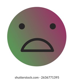 Emoji or Emoticon Gradient Art Vector