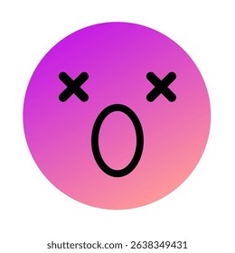 Emoji or Emoticon Gradient Art Vector