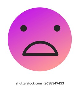 Emoji or Emoticon Gradient Art Vector