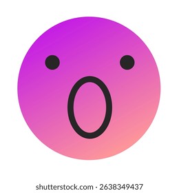 Emoji or Emoticon Gradient Art Vector