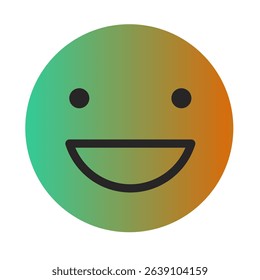 Emoji or Emoticon Gradient Art Vector