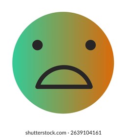 Emoji or Emoticon Gradient Art Vector