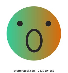 Emoji or Emoticon Gradient Art Vector