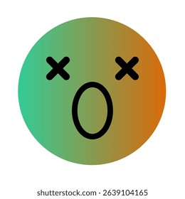 Emoji or Emoticon Gradient Art Vector