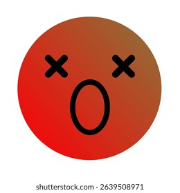 Emoji or Emoticon Gradient Art Vector