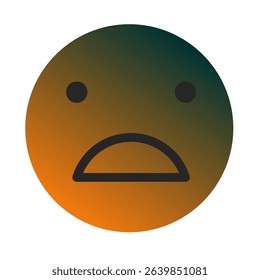 Emoji or Emoticon Gradient Art Vector