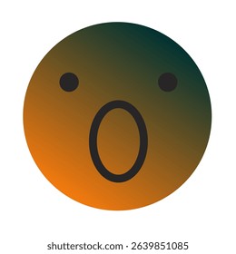 Emoji or Emoticon Gradient Art Vector
