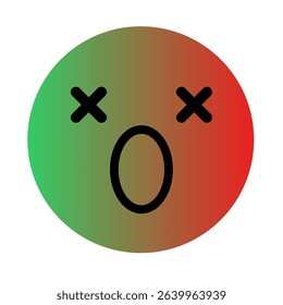 Emoji or Emoticon Gradient Art Vector