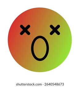 Emoji or Emoticon Gradient Art Vector