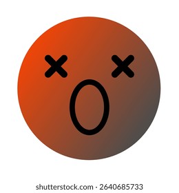 Emoji or Emoticon Gradient Art Vector