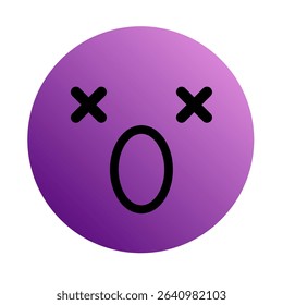 Emoji or Emoticon Gradient Art Vector