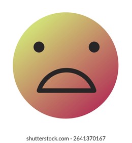 Emoji or Emoticon Gradient Art Vector