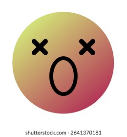 Emoji or Emoticon Gradient Art Vector