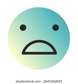 Emoji or Emoticon Gradient Art Vector