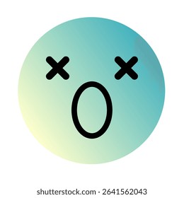 Emoji or Emoticon Gradient Art Vector