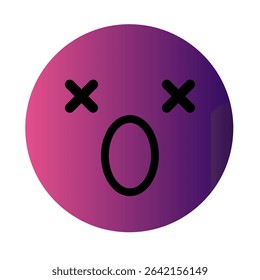 Emoji or Emoticon Gradient Art Vector