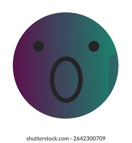 Emoji or Emoticon Gradient Art Vector