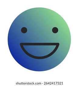 Emoji or Emoticon Gradient Art Vector