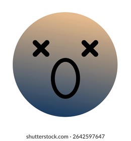 Emoji or Emoticon Gradient Art Vector