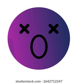Emoji or Emoticon Gradient Art Vector