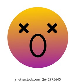 Emoji or Emoticon Gradient Art Vector