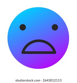 Emoji or Emoticon Gradient Art Vector