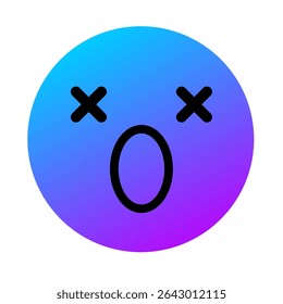 Emoji or Emoticon Gradient Art Vector