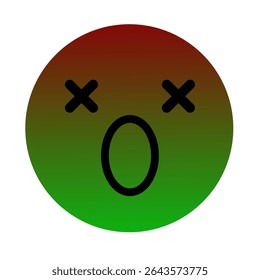 Emoji or Emoticon Gradient Art Vector