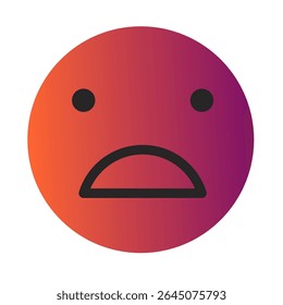 Emoji or Emoticon Gradient Art Vector