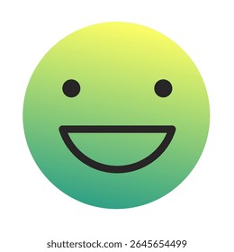 Emoji or Emoticon Gradient Art Vector