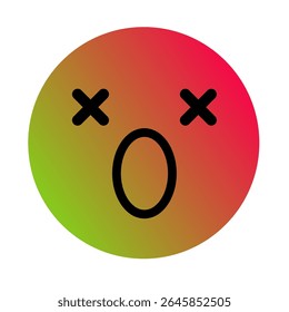 Emoji or Emoticon Gradient Art Vector