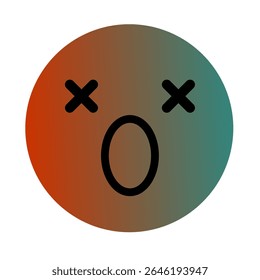 Emoji or Emoticon Gradient Art Vector
