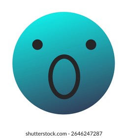 Emoji or Emoticon Gradient Art Vector