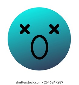 Emoji or Emoticon Gradient Art Vector