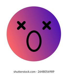 Emoji or Emoticon Gradient Art Vector