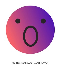 Emoji o Emoticon Gradient Art Vector