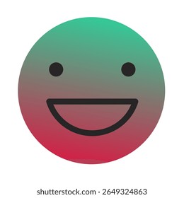 Emoji or Emoticon Gradient Art Vector