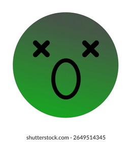 Emoji or Emoticon Gradient Art Vector