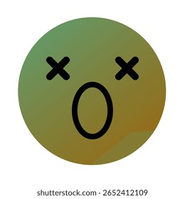 Vetor de Arte com Gradiente Emoji ou Emoticon